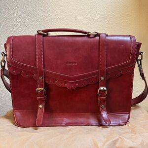 Ecosusi laptop vintage-themed vegan leather bag